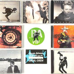 Bryan Adams 7 CD + VIP/Crew Concert Passes Lot Reckless 18 Neighbors Knife Hits